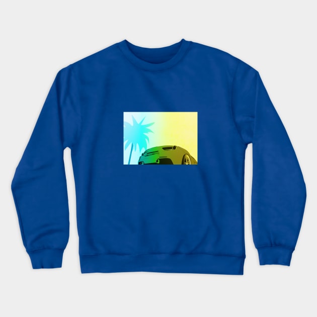 Cruising at Sunset Crewneck Sweatshirt by Adam Clayton Graphics